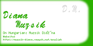 diana muzsik business card